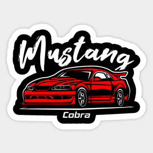 Red Cobra R Stang Muscle Sticker